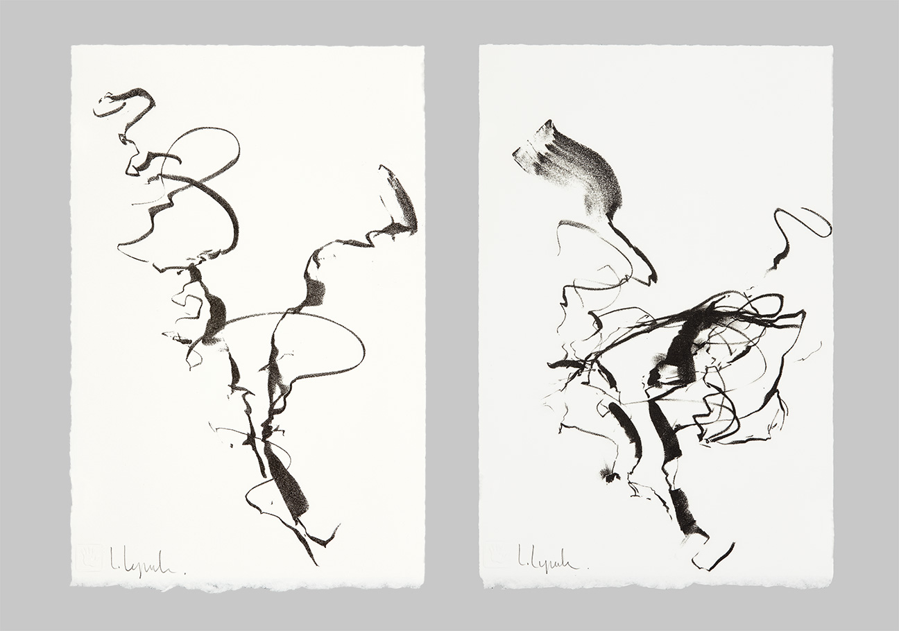 Rain, Letter press print on Japanese Sekishu paper, 30 x 18 inches, 2015, Edition of 50